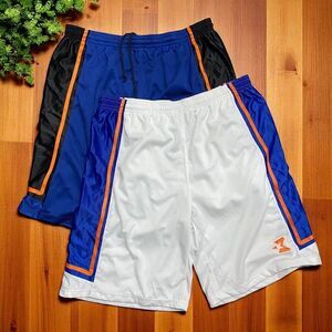 Starbury Vintage Y2K Basketball (2) Pairs Knicks NY Blue Orange Shorts Mens XXL